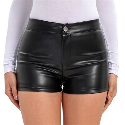 booty shorts leather